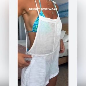 Abercrombie & Fitch White Linen Jumpsuit